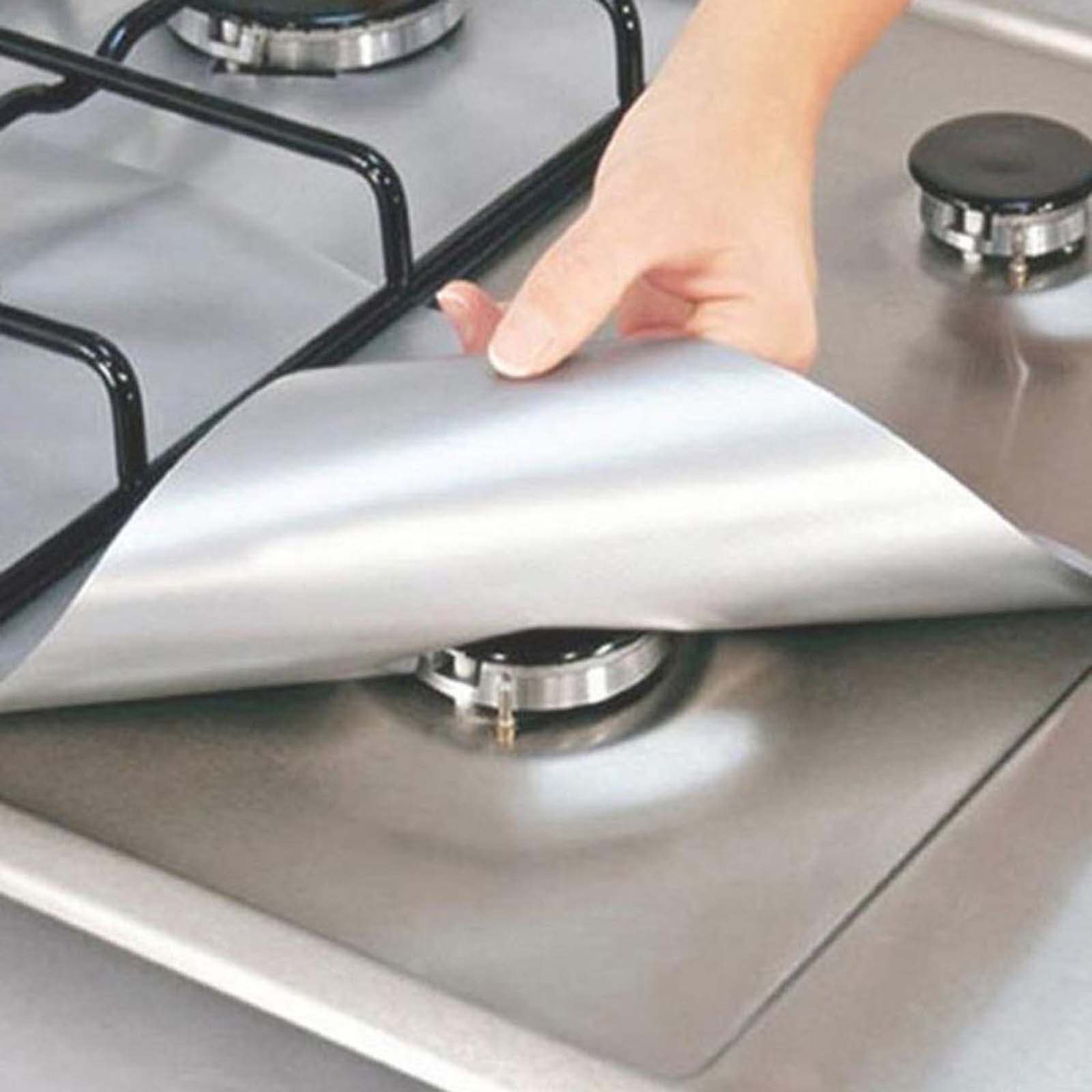 Reusable Gas Range Stovetop Burner Protector Liner Cover Cleaning Kitchen Gas range surface protection pad Reusable Gas Range Stovetop Burner Protector Liner Cover Cleaning Kitchen Gas range surface protection pad